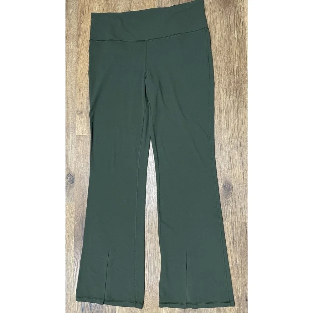 Athleta Elation Split Flare Pant Black High Rise Yoga Leggings